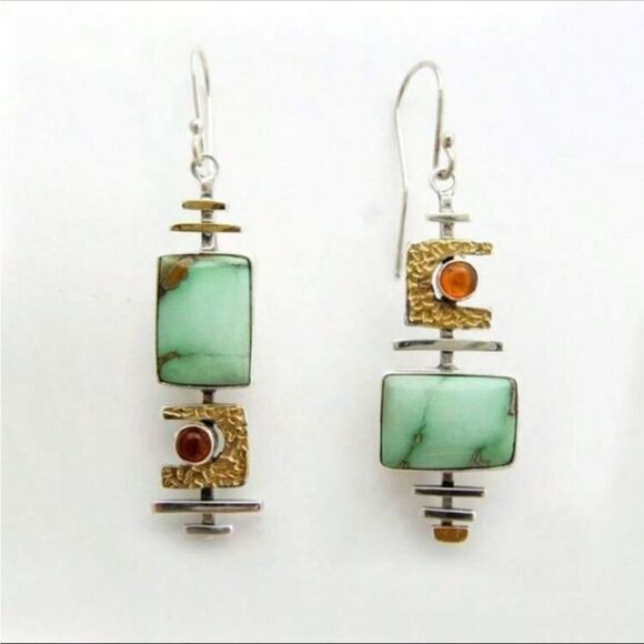 Bohemian drop earrings A751 - Picture 1 of 4